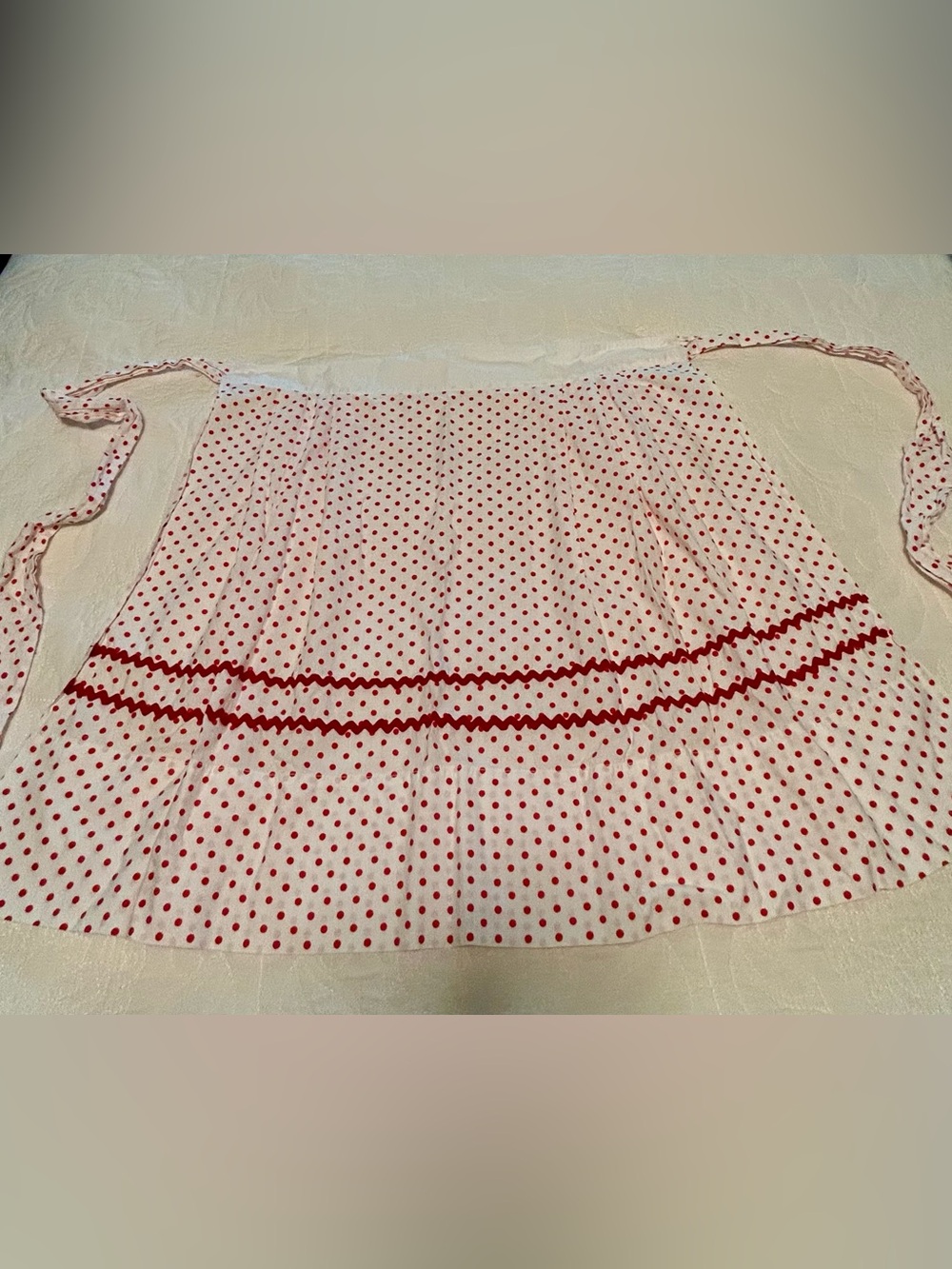 Vintage Red Polka Dot Half-Apron